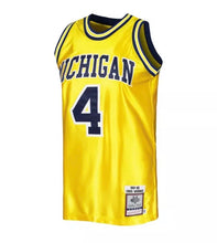 Chris Webber Michigan Wolverines Official NCAA Mitchell & Ness Jersey yellow