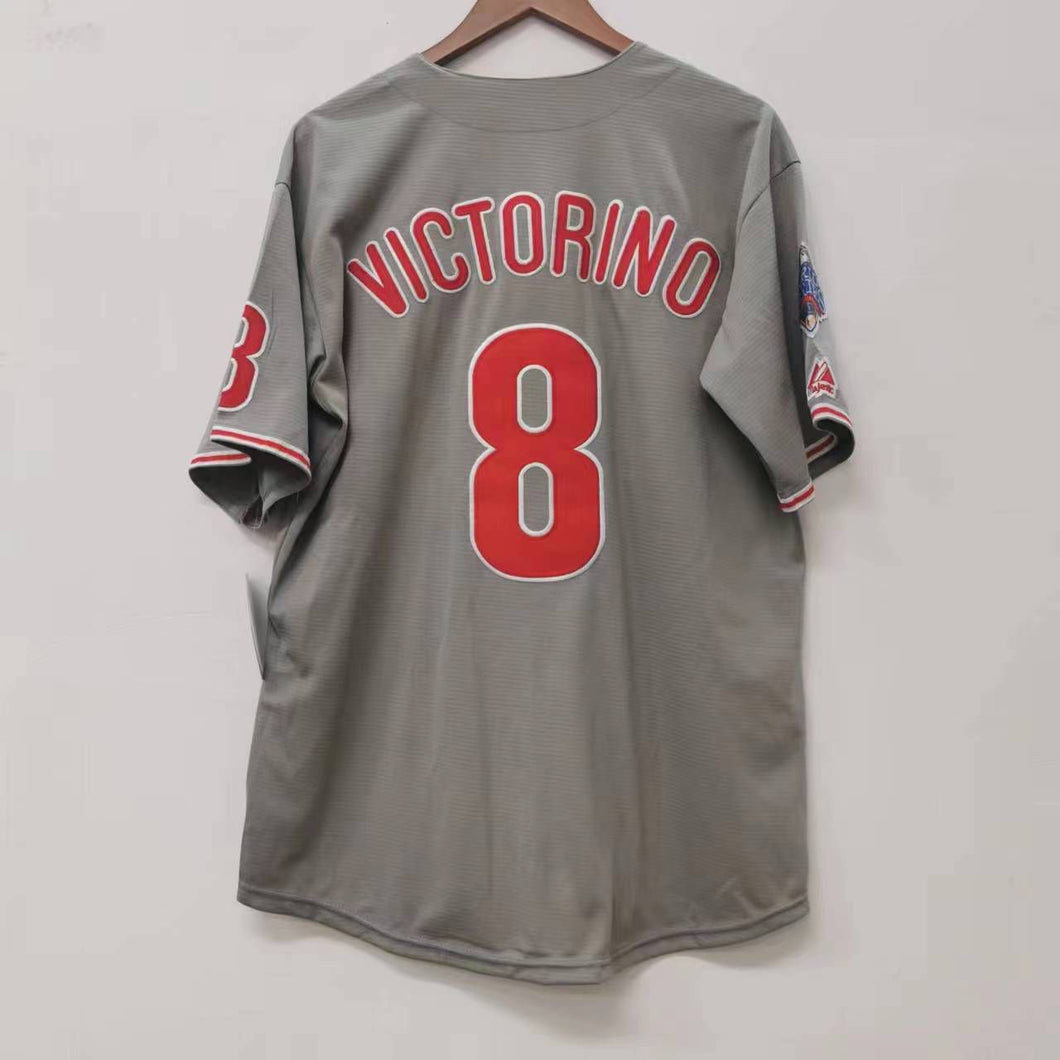 Shane Victorino Philadelphia Phillies Jersey 2008 World Series gray