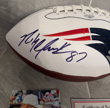 Rob Gronkowski New England Patriots Autographed Football with COA photo signing