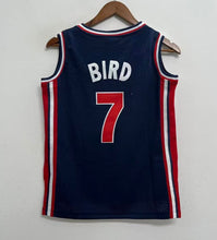 Larry Bird YOUTH KIDS USA Basketball Olympic Mitchell & Ness Jersey blue