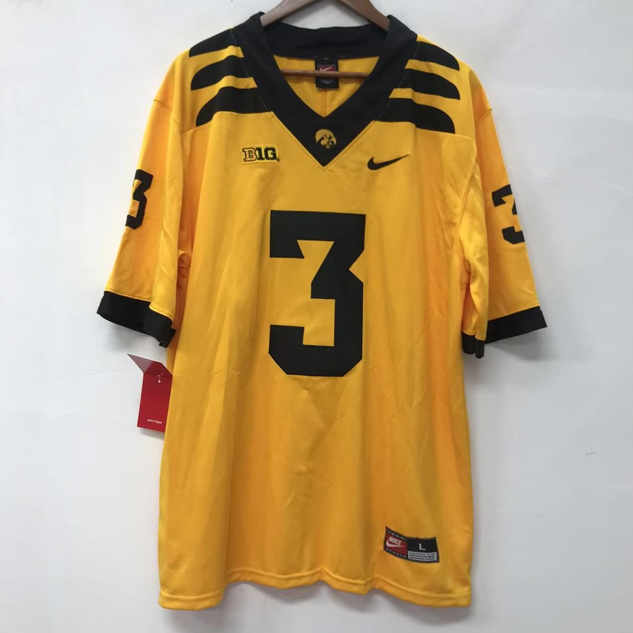 Cooper DeJean Iowa Hawkeyes Official NCAA Jersey yellow Nike
