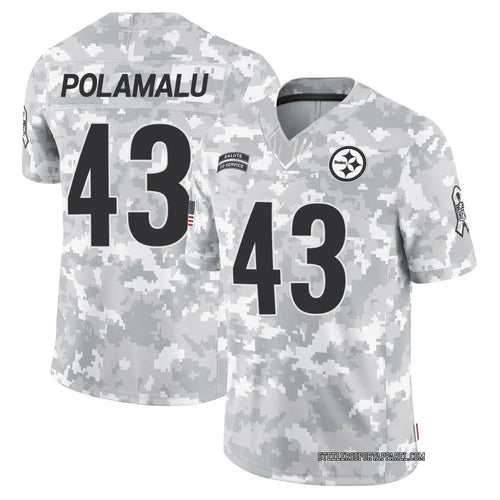 Troy Polamalu Pittsburgh Steelers Official NFL Nike salute to service Jersey