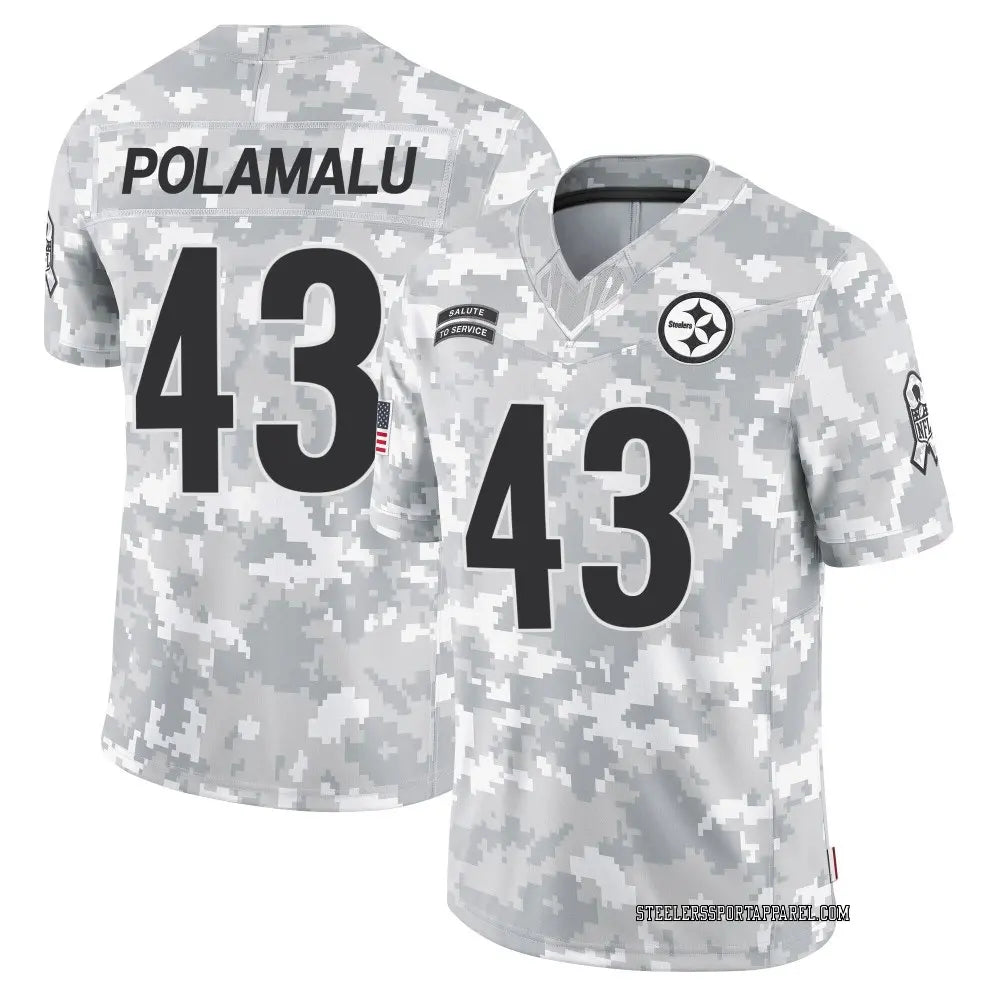 Troy Polamalu Pittsburgh Steelers Official NFL Nike salute to service Jersey