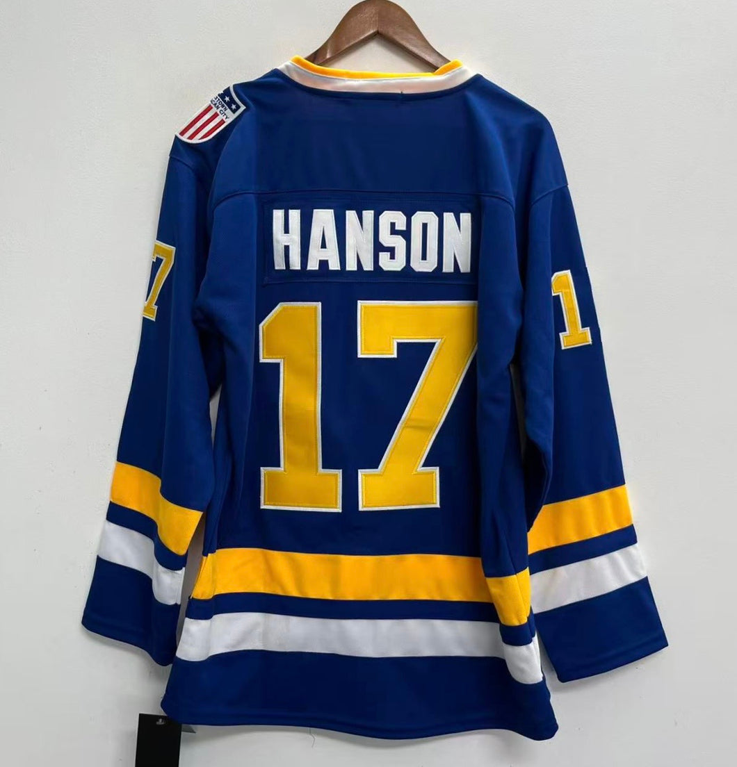 Steve Hansen #17 Charlestown Chiefs Slapshot 1977 Movie blue