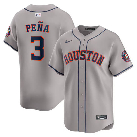 Jeremy Pena Houston Astros  Official MLB NIKE Jersey Gray
