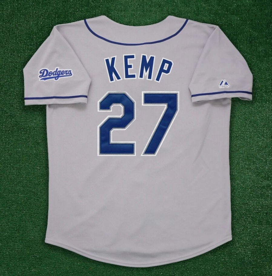 Matt Kemp Los Angeles Dodgers Official MLB Majestic Jersey gray