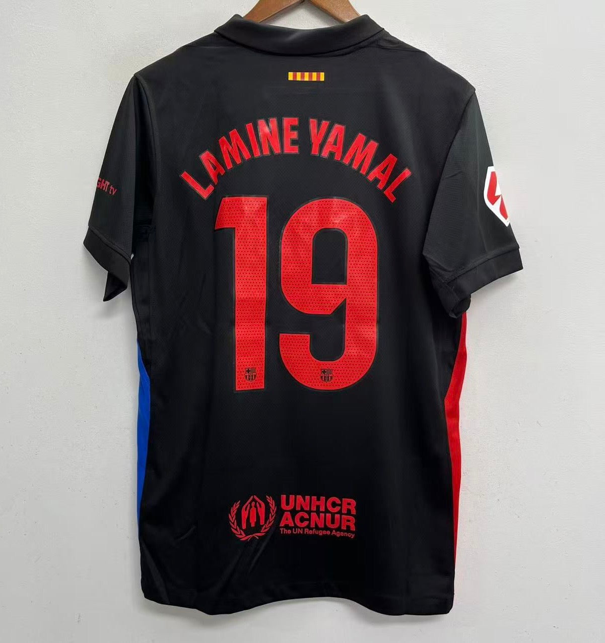 Lamine Yamal #19 Nike Barcelona Soccer Futbol Jersey black