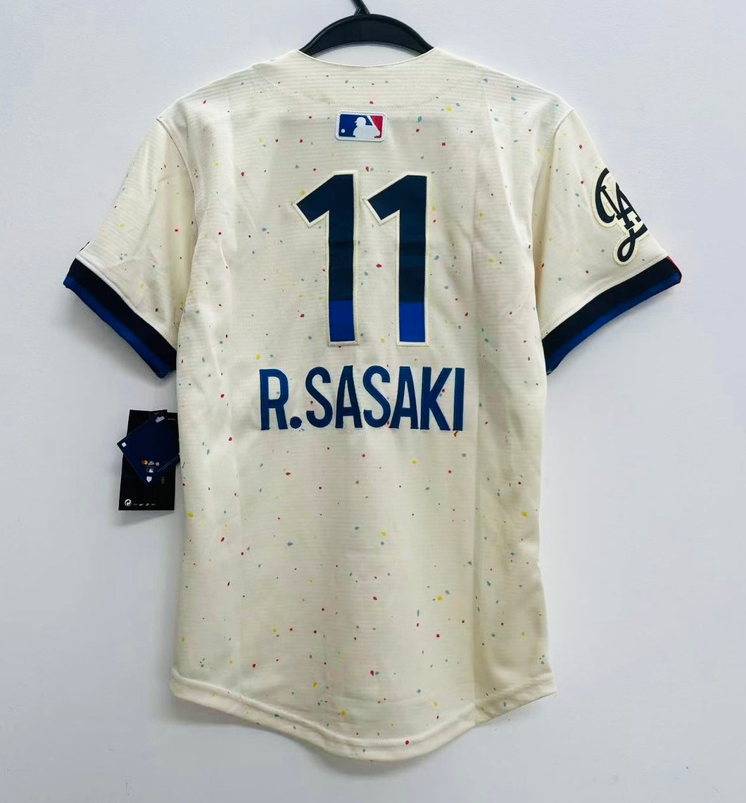 Roki Sasaki YOUTH Los Angeles Dodgers Official MLB Nike City Connect Limited Jersey
