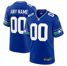 Seattle Seahawks Any Name & Number customized YOUTH KIDS Official NFL Classic Retro blue Jersey