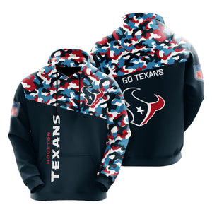 Houston Texans color camouflage light weight hoodie