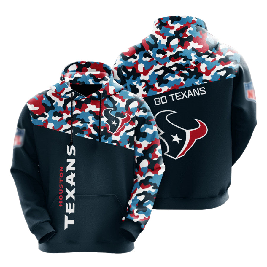 Houston Texans color camouflage light weight hoodie