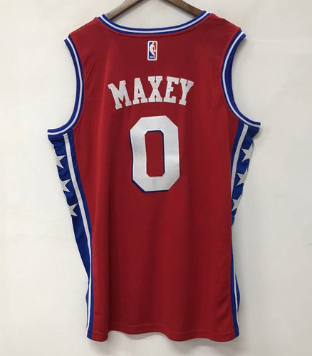 Tyrese Maxey Philadelphia 76ers Official NBA Nike Jersey red