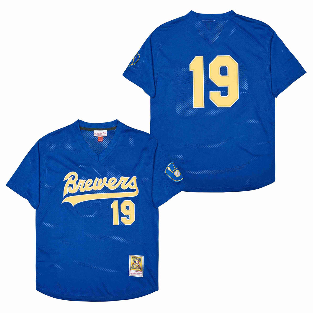 Robin Yount Milwaukee Brewers Jersey Mitchell Ness blue