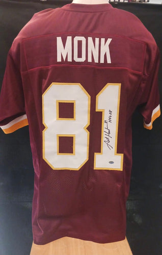 Art Monk Washington Redskins autographed photo jersey COA