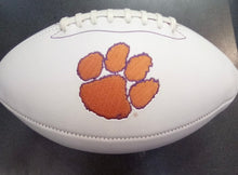 Clemson Tigers Full Size logo Autograph Signature Football