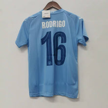 Kids Youth Manchester City Home Jersey 2023/24 With RODRIGO 16 Soccer Futbol