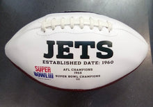New York Jets Full Size logo Autograph Signature Football