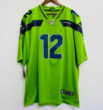Seattle Seahawks 12 FAN Official NFL Jersey Nike neon green