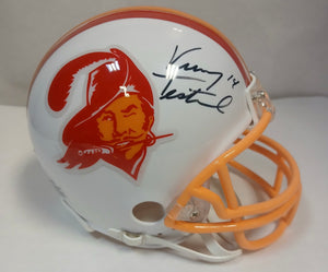Vinny Testaverde Autographed Tampa Bay Buccaneers Mini Helmet with JSA COA