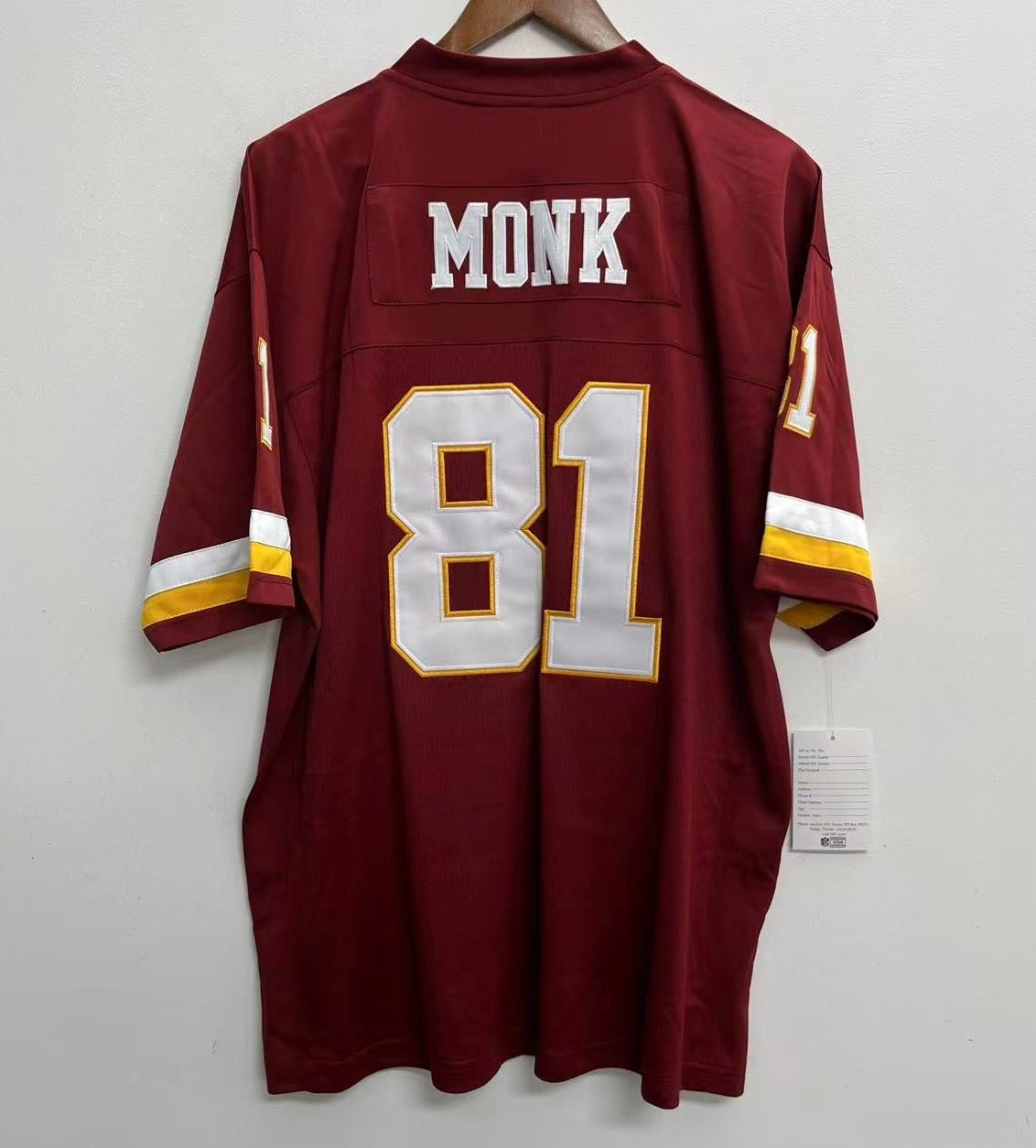 Art Monk Washington Redskins Commanders Official NFL Mitchell