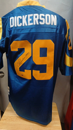 Eric Dickerson Rams autographed jersey COA photo signing