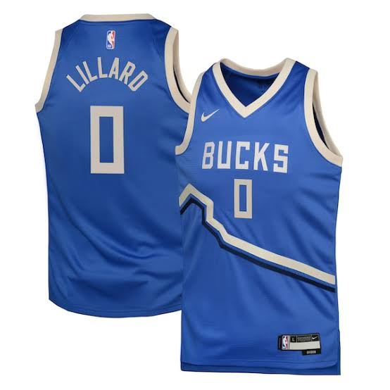 Damian Lillard Milwaukee Bucks City Edition Official NBA Nike Jersey