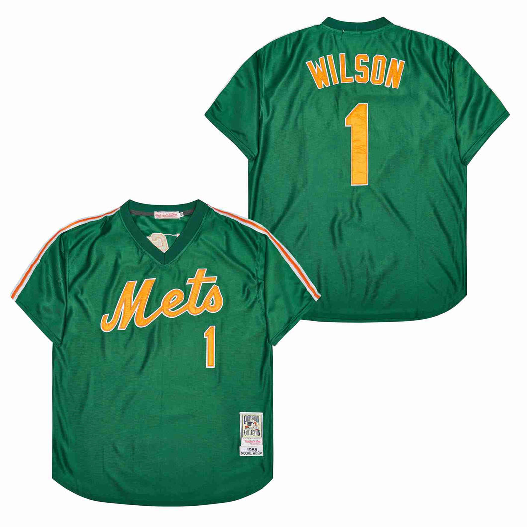 Mookie Wilson New York Mets Jersey Mitchell & Ness St. Patrick’s Day green