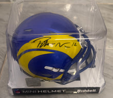Puka Nacua Autographed Los Angeles Rams Mini Helmet with COA