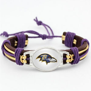 Baltimore Ravens NFL leather bracelet