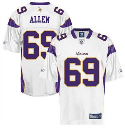 Jared Allen Minnesota Vikings Official NFL Reebok Jersey white