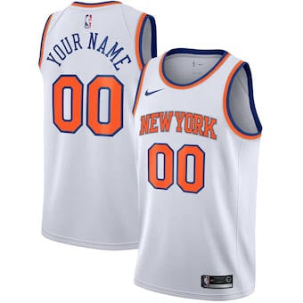 Your NAME any NAME New York Knicks Official NBA NIKE Jersey white