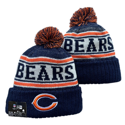 Chicago Bears NFL New Era winter Hat with Pom Pom