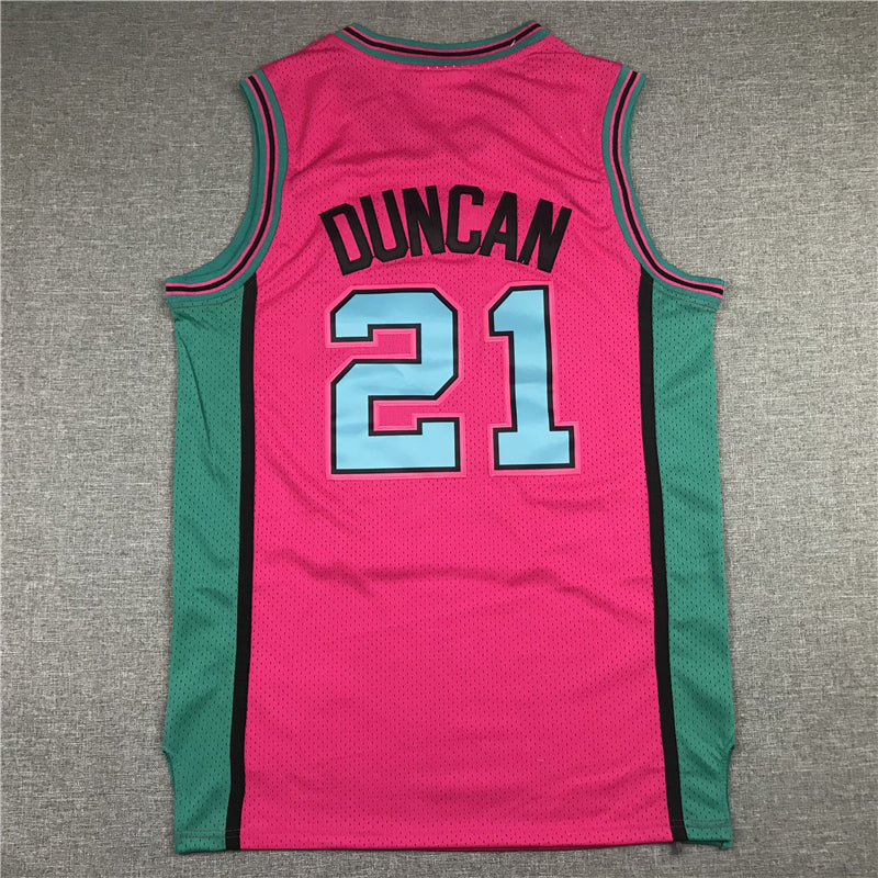 Youth San Antonio Spurs Tim Duncan Mitchell & Ness Pink 1998-99