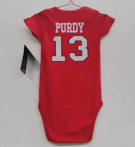 Brock Purdy San Francisco 49ers baby onesie creeper snap suit b/t