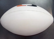 Miami Hurricanes Full Size logo Autograph Signature Football