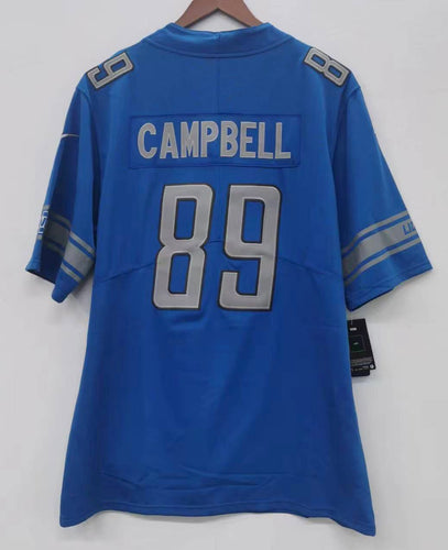 Dan Campbell Detroit Lions Official NFL Jersey blue