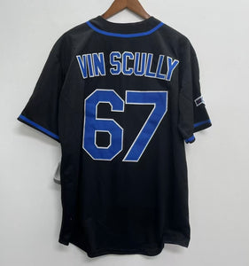Vin Scully Los Angeles Dodgers Jersey Mitchell & Ness black