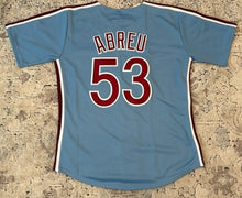 Bobby Abreu Philadelphia Phillies Official MLB Majestic Jersey Retro blue