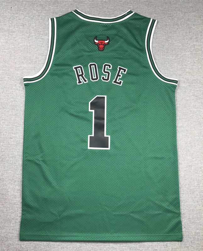 Derrick Rose Chicago Bulls Official NBA Green St. Patrick’s Day Jersey
