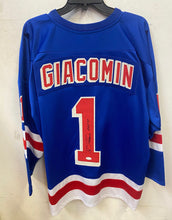 Eddie Giacomin New York Rangers autographed jersey JSA Witnessed COA