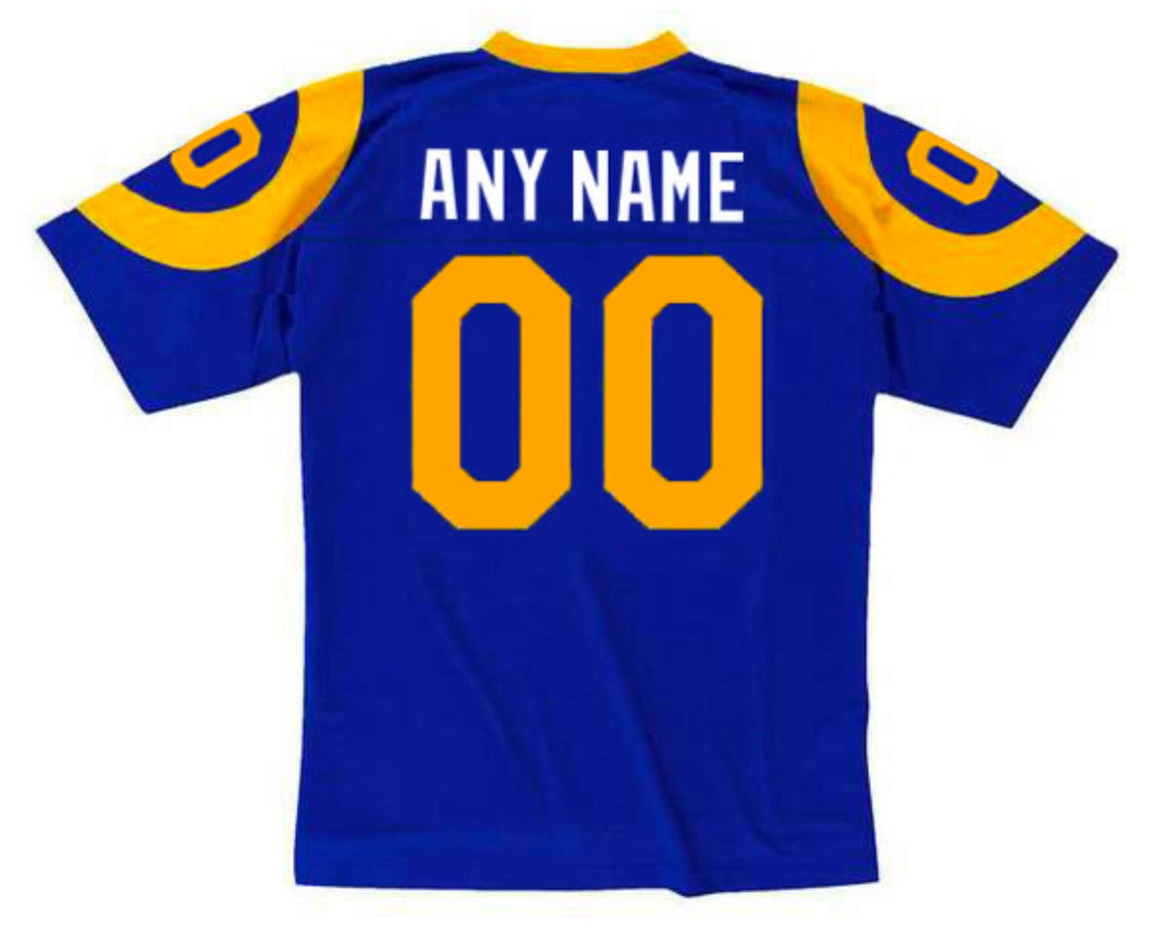 Any name & Number customized Los Angeles Rams NFL Mitchell & Ness jersey blue