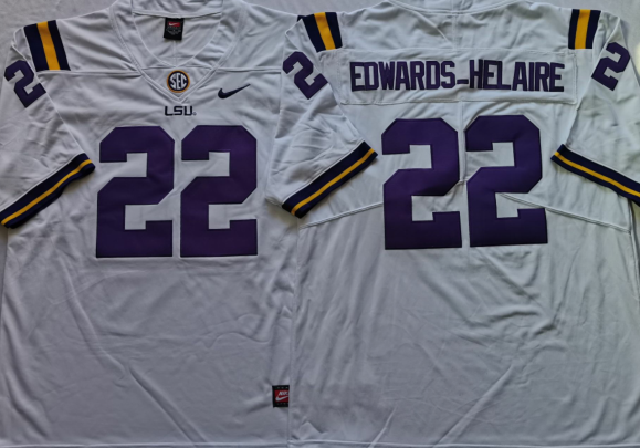 Clyde Edwards-Helaire LSU Tigers Jersey white NIKE