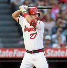 Mike Trout 1980’s retro Anaheim Los Angeles California Angels Official MLB Majestic Jersey