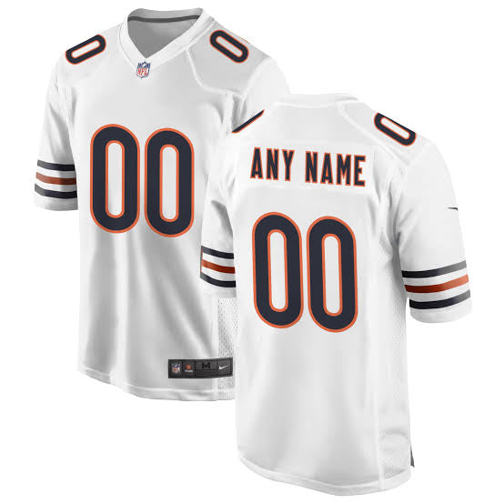 Any name & Number Chicago Bears Official NFL Nike Jersey white