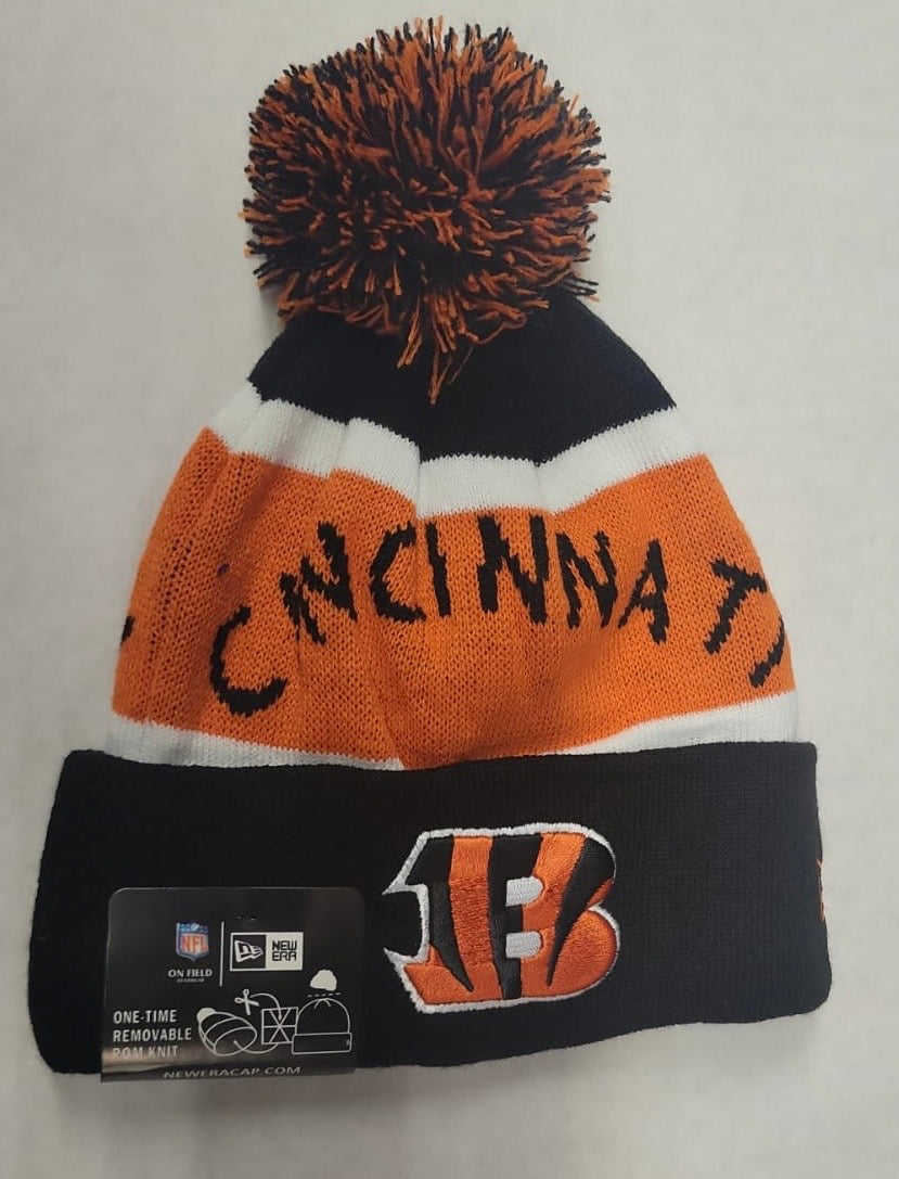 Cincinnati Bengals NFL New Era winter Hat with Pom Pom