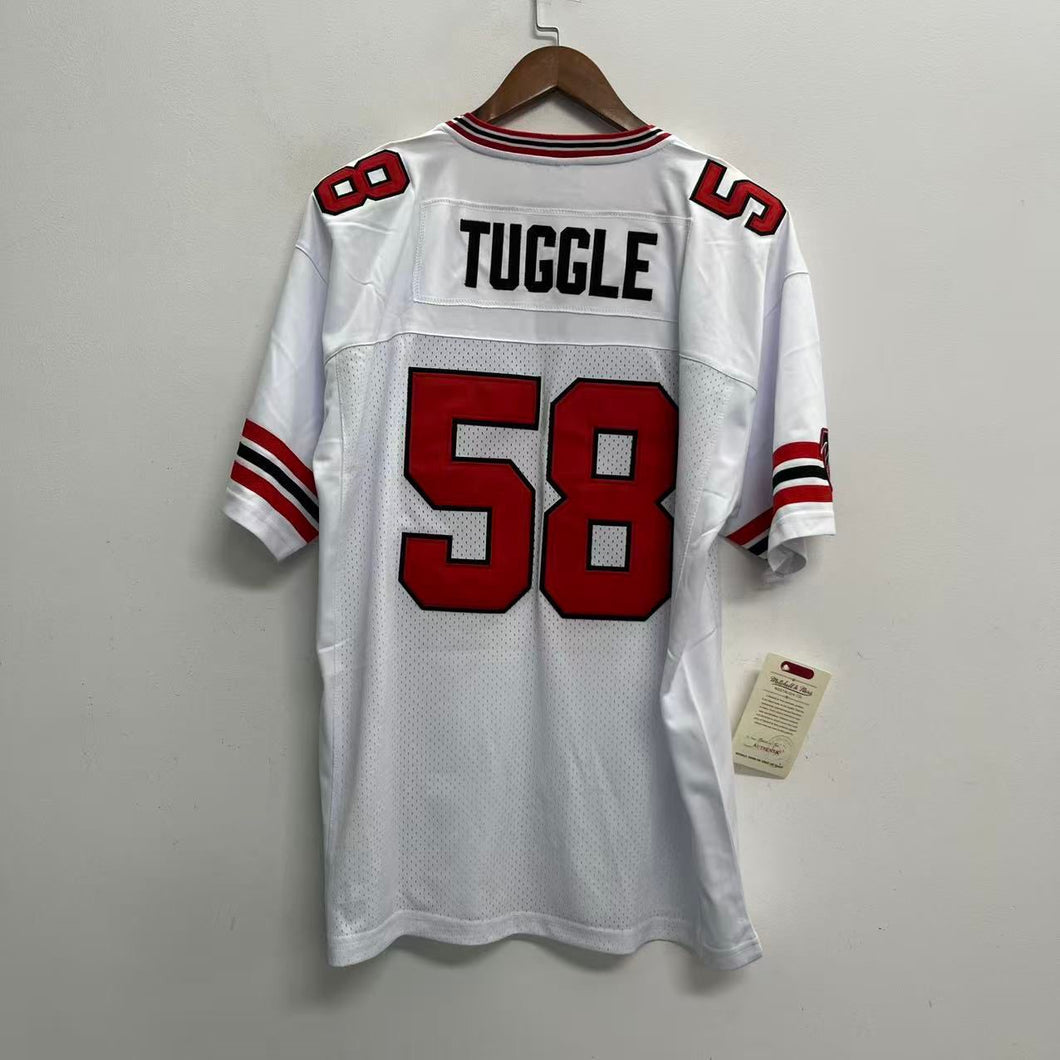 Jesse Tuggle 1989 Atlanta Falcons NFL Mitchell  & Ness Jersey White