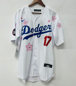 Shohei Ohtani Los Angeles Dodgers Official MLB Nike jersey white flowers
