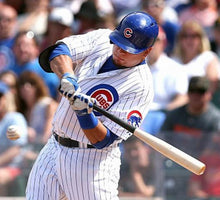 Kyle Schwarber Chicago Cubs Official MLB Majestic Jersey white pinstripes