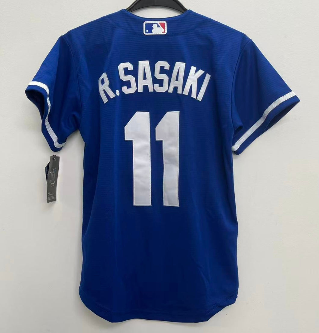 Roki Sasaki YOUTH Los Angeles Dodgers Official MLB Nike Jersey blue