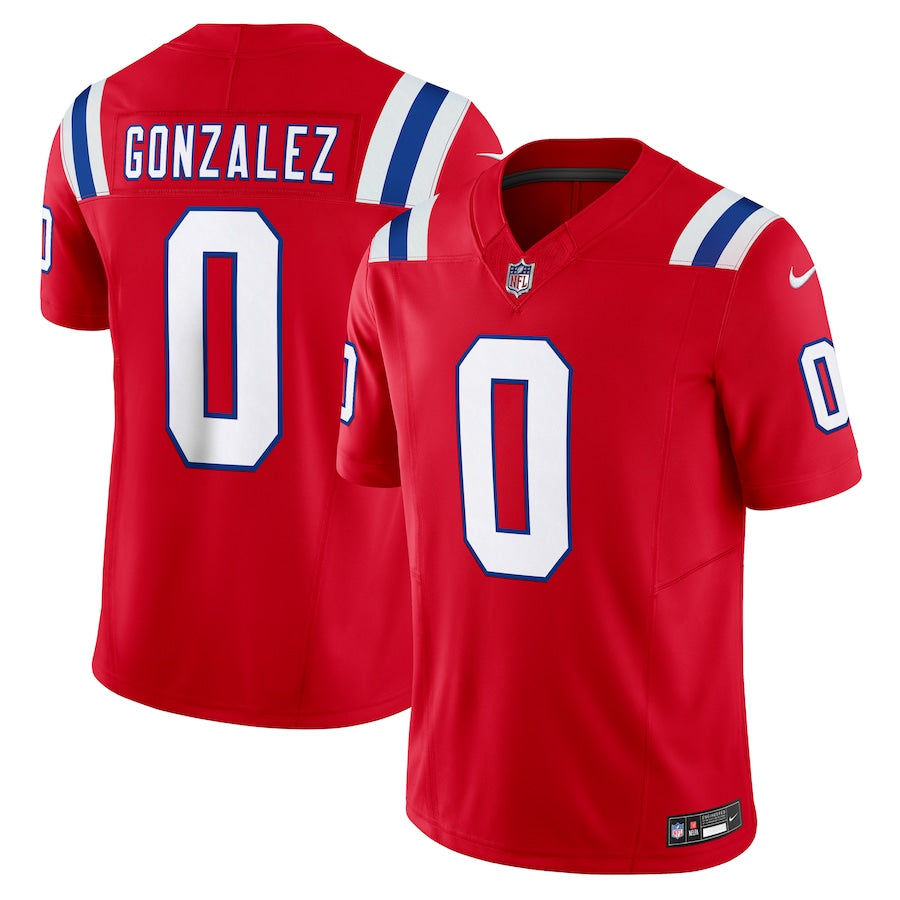 Christian Gonzalez New England Patriots NFL Official NIKE Jersey red
